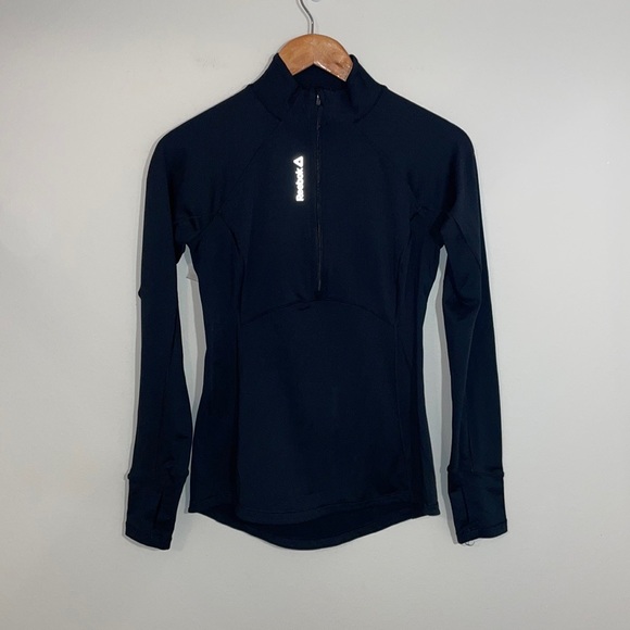 REEBOK Black Running Top Half Zip Size Small - Picture 6 of 7